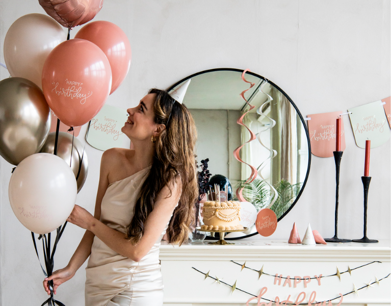 Designstil Partydeko Geburtstag Rosé Blush