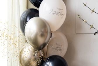 Designstil Partydeko Geburtstag Elegant Noir Black