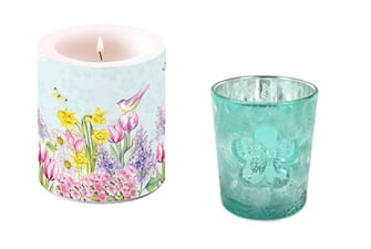 Teelichthalter, Kerzengläser, Kerzen Ostern Frühling