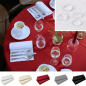 10 Duni Evolin wasserabweisende Tischdecken in 4 Farben, rund, 240 cm - fällt wie Stoff, besitzt eine elegante Struktur und wirkt zugleich wasserabweisend.
