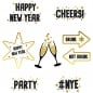 Silvester Glasdeko Sticker.