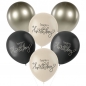 Design Luftballon Set Elegant Noir, Geburtstag -Happy Birthday-.