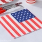 20er Pack Servietten Flagge USA, 33 x 33 cm.