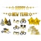 28 tlg. Party Set Silvester -Happy New Year-.