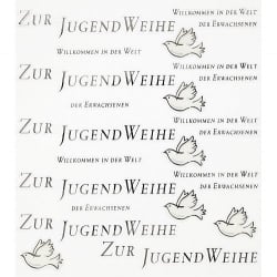 Sticker Symbol Taube mit Schriftzug: Zur Jugendweihe