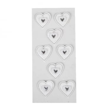 Design Sticker Herzen in Silber