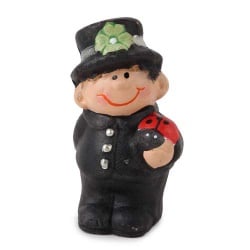 Gastgeschenk Silvester Schornsteinfeger mit Marienkäfer im Jutebeutel Gastgeschenk Silvester Schornsteinfeger mit Marienkäfer im Jutebeutel.