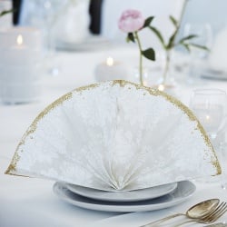 Duni Zelltuch Servietten Royal White, 33 x 33 cm Duni Serie Royal White.