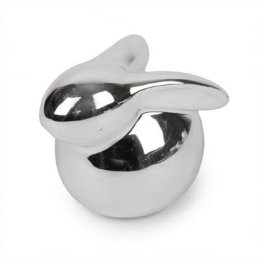 2 Keramik Osterhäschen in Silber, 60 mm 2 Keramik Osterhäschen in Silber, 60 mm.