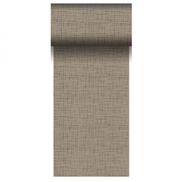 20 Meter Duni Tischband, Tischläufer Linnea in 12 Farben, 15 cm 20 Meter Duni Tischläufer Linnea in Greige, 15 cm breit.