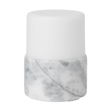 Duni LED Kerzenhalter Bright Stein, Marmor in Grau, 10,5 cm