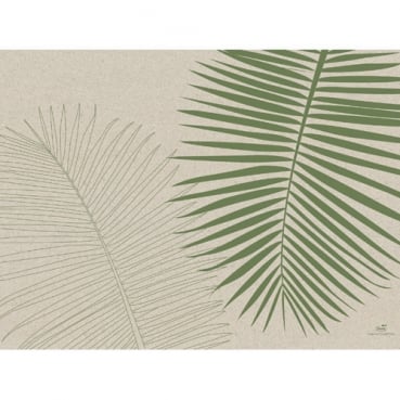 Duni Tischsets Leaf, aus Graspapier hergestellt, 30 x 40 cm