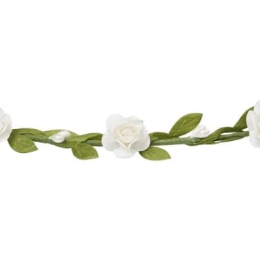 Blumenkranz, Haarschmuck, Kommunionkind, Blumenkinder Hochzeit in Weiß/Grün, verstellbar Dekobeispiel - Blumenkranz, Haarschmuck, Kommunionkind, Blumenkinder Hochzeit in Weiß/Grün, verstellbar