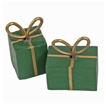 6 kleine Holz Deko Geschenke, Weihnachten, 30 - 32 mm 6 kleine Holz Deko Geschenke, 30 - 32 mm.