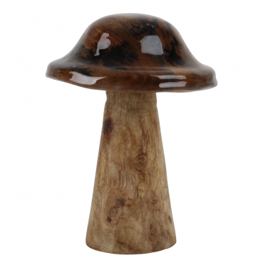 Deko Holz Pilz in Braun, 12 cm Deko Holz Pilz in Braun, 12 cm