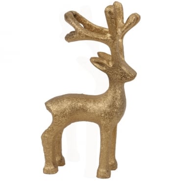 Metall Hirsch, abstrakt, in Gold matt, Weihnachten, 14,5 cm Metall Hirsch, abstrakt, in Gold matt, Weihnachten, 14,5 cm.