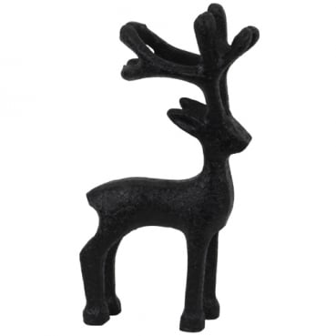 Metall Hirsch, abstrakt, in Schwarz matt, Weihnachten, 14,5 cm Metall Hirsch, abstrakt, in Schwarz matt, Weihnachten, 14,5 cm.