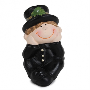 Silvester Glücksbringer, Schornsteinfeger sitzend, Nr. 2, 85 mm Silvester Glückbringer, Schornsteinfeger sitzend.