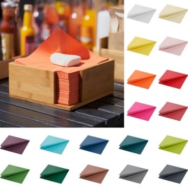 250er Pack Duni Cocktail Servietten, 24 x 24 in 20 Farben 250er Pack Duni Cocktail Servietten, 24 x 24 in 20 Farben