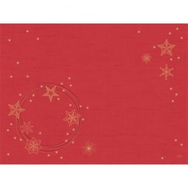 Duni Dunicel Tischsets Star Shine Red, 30 x 40 cm