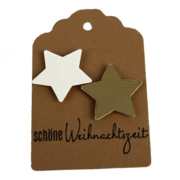 5 Geschenkanhänger Kärtchen, Weihnachten, Sterne