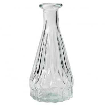 Glas Flaschen Väschen Classy, klar, 14,5 cm