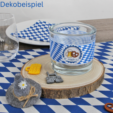 35-teiliges Tischdeko Paket "Bayrische Party" Dekobeispiel mit dem Tischdeko Paket