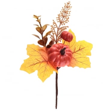 Deko Herbst Pick mit Kürbis, 20 cm Deko Herbst Pick mit Kürbis, 20 cm