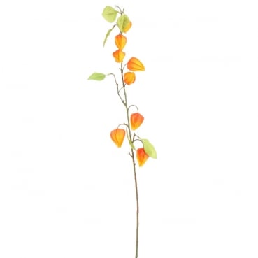 Kunstblume, Deko Zweig Physalis, Lampionblume in Orange, 90 cm Kunstblume, Deko Zweig Physalis, Lampionblume in Orange, 90 cm