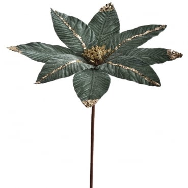 Kunstblume Weihnachtsstern mit großer, samtiger Blüte in Salbei, 56 cm Kunstblume Weihnachtsstern mit großer, samtiger Blüte in Salbei, 56 cm