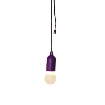 LED Birne Pull-Me zum Aufhängen, für Innenräume, in Lila, 14 cm
