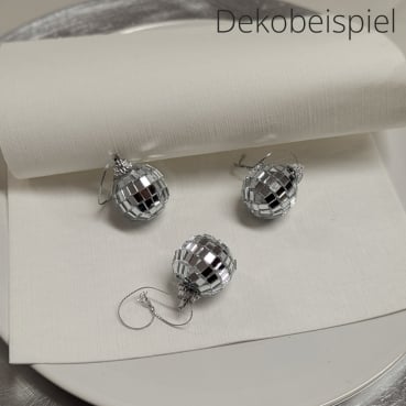 12 kleine Discokugeln, Spiegelkugeln in Silber, 30 mm