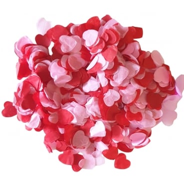 Papier Konfetti Herzen, Hochzeit, in Rosa/Rot, 20 mm