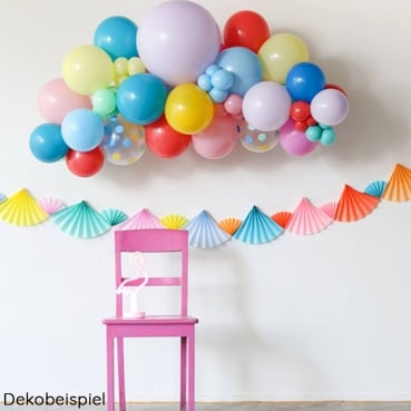 4 Meter Fächer Girlande, bunt Dekobeispiel für die Fächer Girlande, bunt.