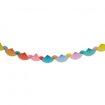 4 Meter Fächer Girlande, bunt 4 Meter Fächer Girlande, bunt.