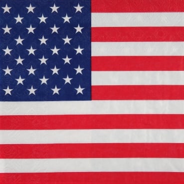 20er Pack Servietten Flagge USA, 33 x 33 cm