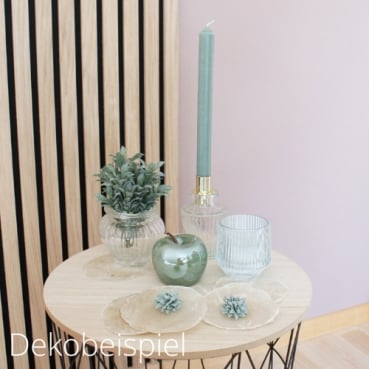 12 Stabkerzen, Rustic in Eukalyptus, 250 x 22 mm 12 Stabkerzen, Rustic in Pistache, 250 x 22 mm, Dekobeispiel