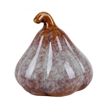 Steingut Kürbis in Beige/Braun glasiert, 92 mm Steingut Kürbis in Beige/Braun glasiert, 92 mm