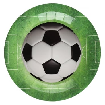 10er Pack Teller Fußball, Spielfeld, 22,5 cm