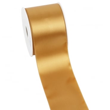 25 Meter Satin Tischband in Gold, 70 mm