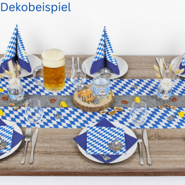 Glas Väschen, große Öffnung, Bayrische Raute, Bierfest, 10 cm Tischdeko mit dem Glas Väschen, große Öffnung, Bayerische Raute, Bierfest, Wiesn, 10 cm.