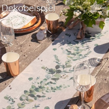 3 Meter Gaze Tischläufer Eukalyptus, 26 cm 3 Meter Vlies Tischläufer Eukalyptus, 26 cm