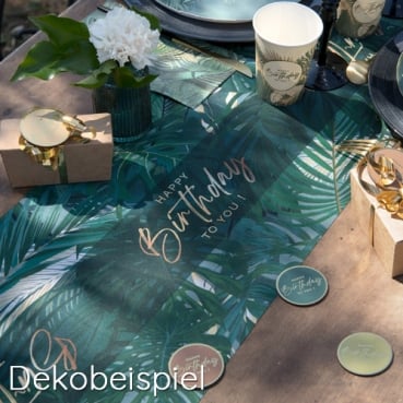 3 Meter Stoff Tischläufer Geburtstag -Happy Birthday-, Tropische Blätter, Monstera, 28 cm 3 Meter Stoff Tischläufer Geburtstag -Happy Birthday-, Tropische Blätter, Monstera, 28 cm.