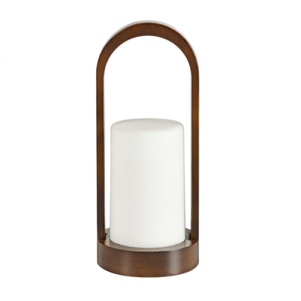 Duni LED Kerzenhalter Easy Walnut, 24 cm.