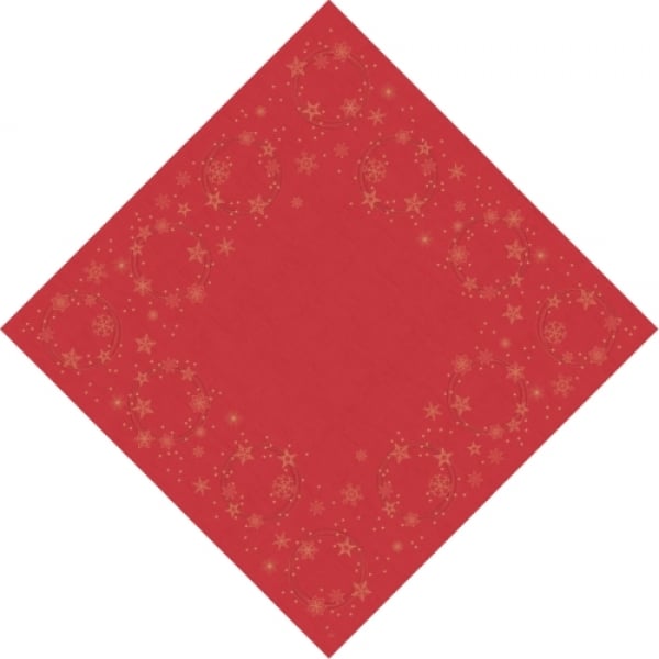 Duni Dunicel Mitteldecken Star Shine Red.