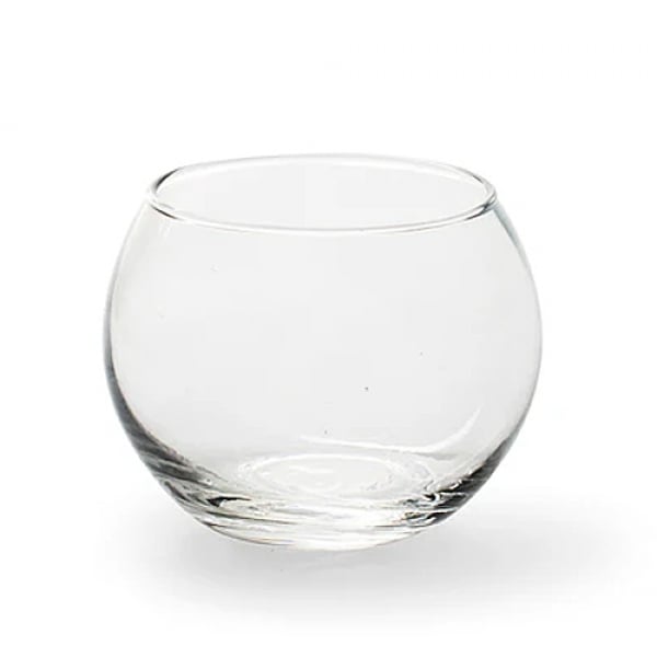 Glas Vase Kugel, Teelichthalter, Größe XS, 95 mm.