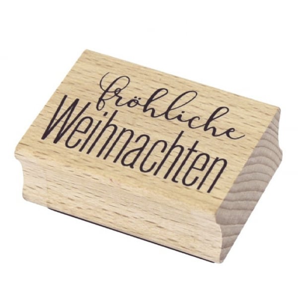 Stempel -Fröhliche Weihnachten-, 43 x 26 mm.