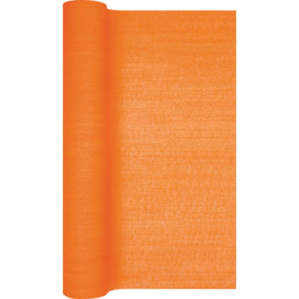 4,9 Meter Airlaid Papier Tischläufer Struktur in Orange, 40 cm breit.