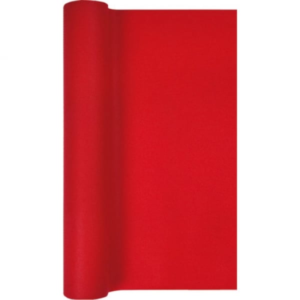 4,9 Meter Airlaid Papier Tischläufer in Rot, 40 cm breit.