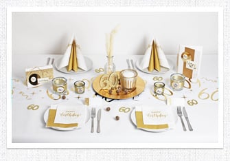 Geburtstag Tischdeko Zahlen in Gold